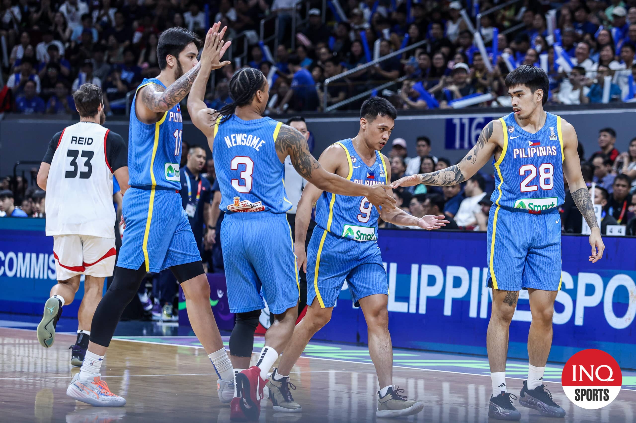 Gilas Pilipins during the Fiba Asia Cup 2025 Qualifiers game against Hong Kong at Mall of Asia Arena. 