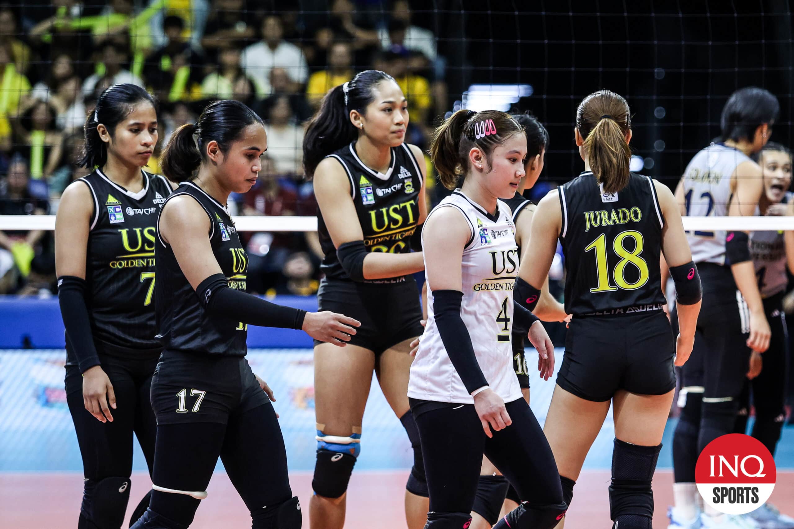 UST Tigresses during a game against NU Lady Bulldogs in the UAAP Season 87 women's volleyball tournament.
