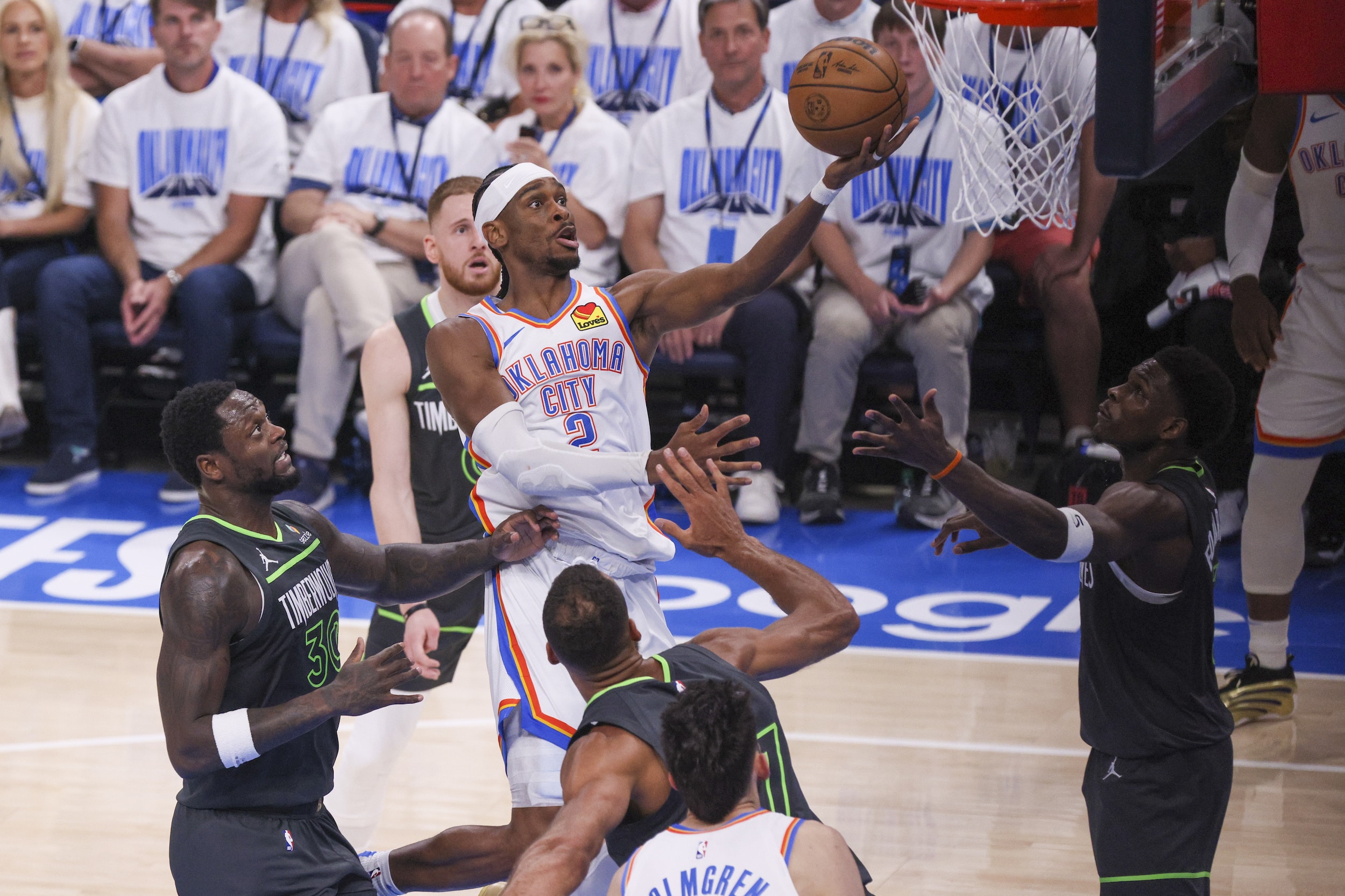 Shai Gilgeous-Alexander OKC Thunder beat Minnesota Timberwolves NBA Playoffs