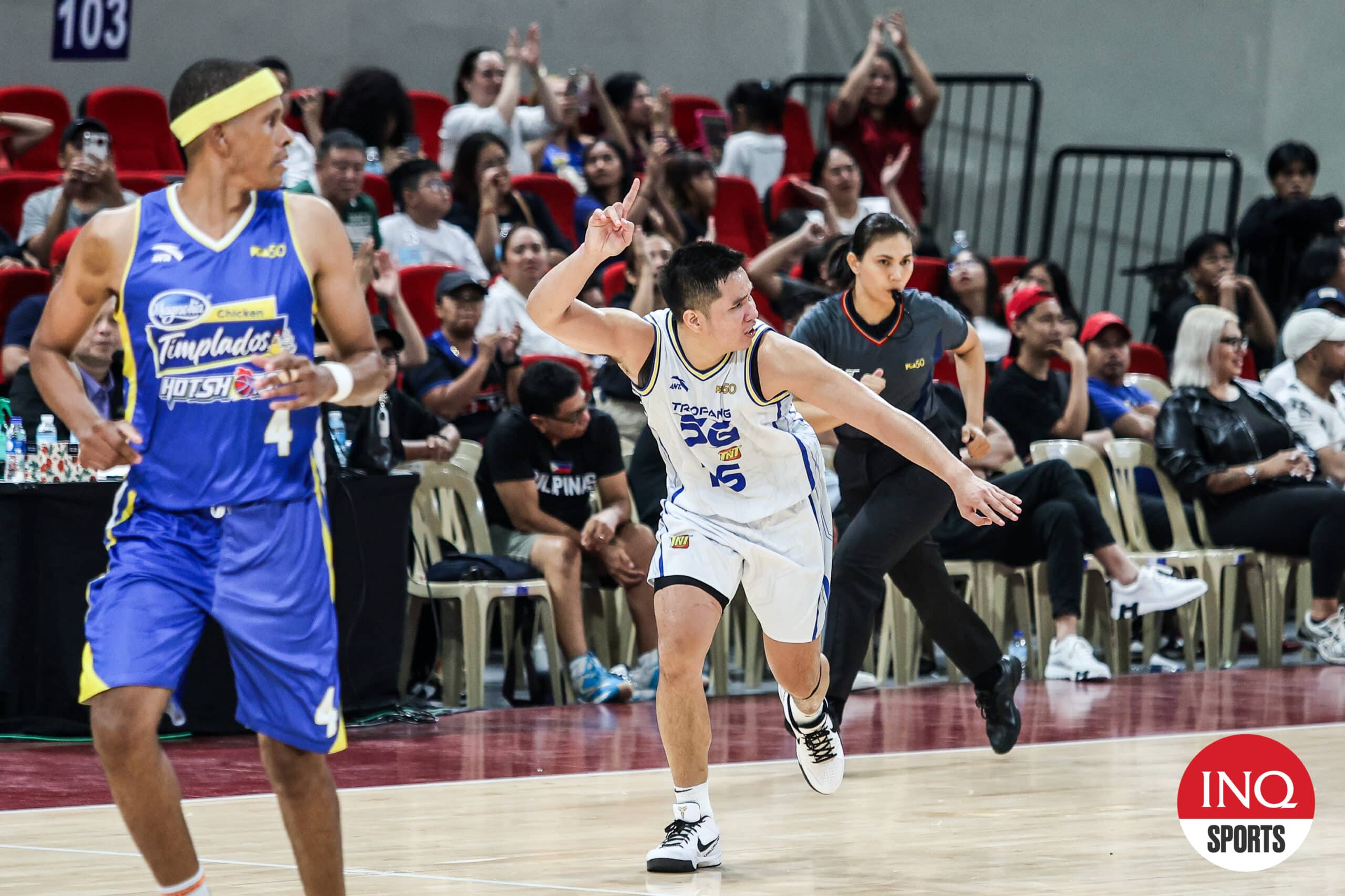 TNT Tropang 5G's RR Pogoy during a PBA Philippine Cup game against Magnolia Hotshots.