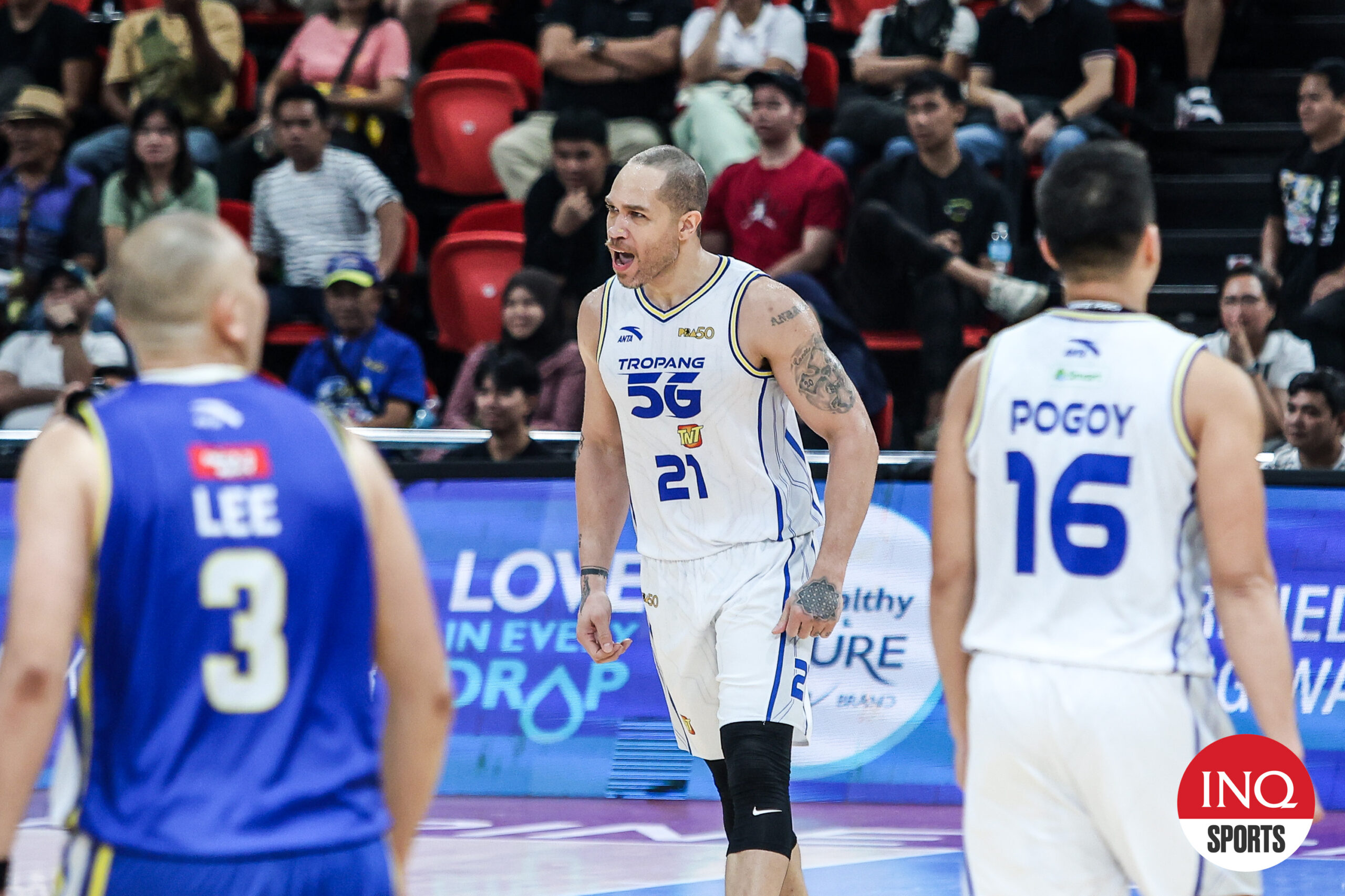 TNT Tropang 5G's Kelly Williams during a PBA Philippine Cup game against Magnolia Hotshots. 